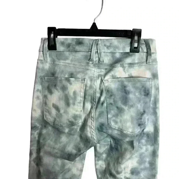 GOOD American Good Leg Cloud Tie dye Fray Hem Jeans Size 4/27 - Picture 6 of 8